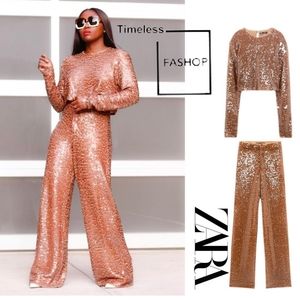 🎈 LAST ONE! Zara Sequin pants + top set